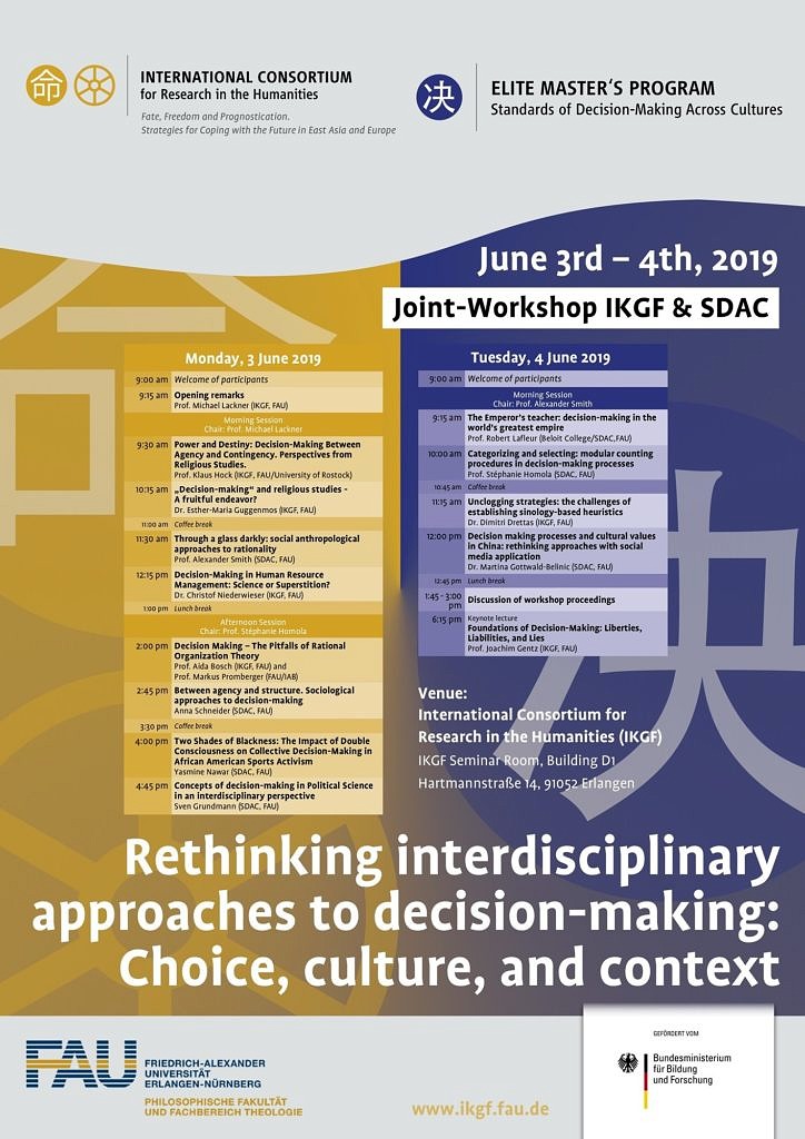 IKGF-SDAC Rethinking interdisciplinary approaches to decision-making poster