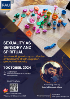 Towards entry "Sexuality as sensory and spiritual: an art-making workshop exploring embodied affective experiences at the intersection of faith, migration, gender, and sexuality."